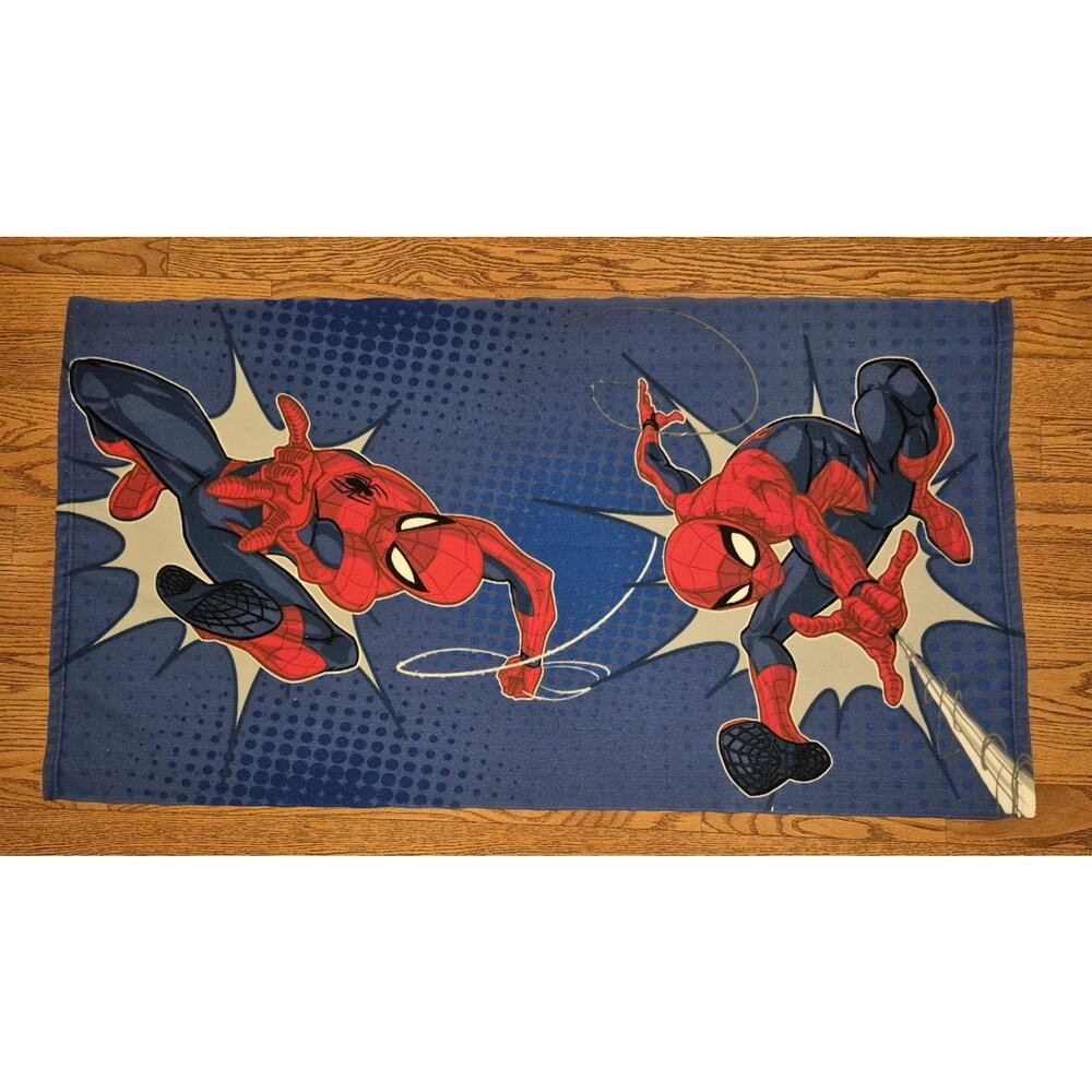 Marvel SPIDERMAN Kids Beach Towel Polyester 49x26" Blue Red Yellow